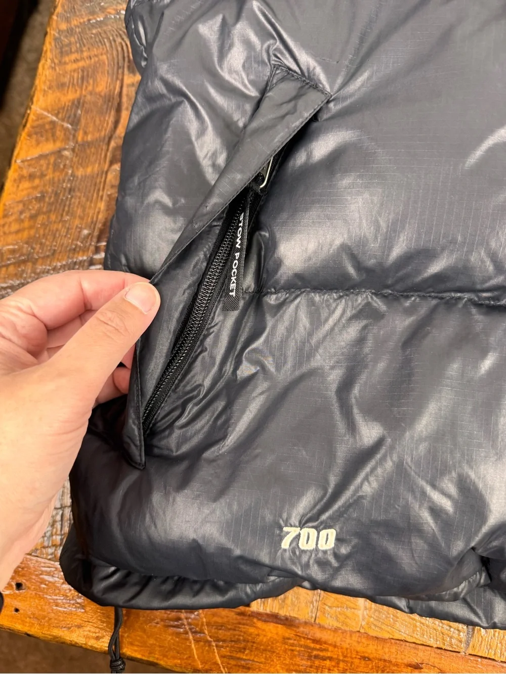 The North Face Men’s Small Black Nuptse 700 Goose Down Puffer Vest